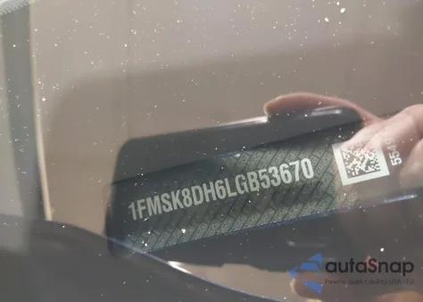 2020 Ford Explorer Xlt из США, поврежденный, VIN 1FMSK8DH6LGB53670